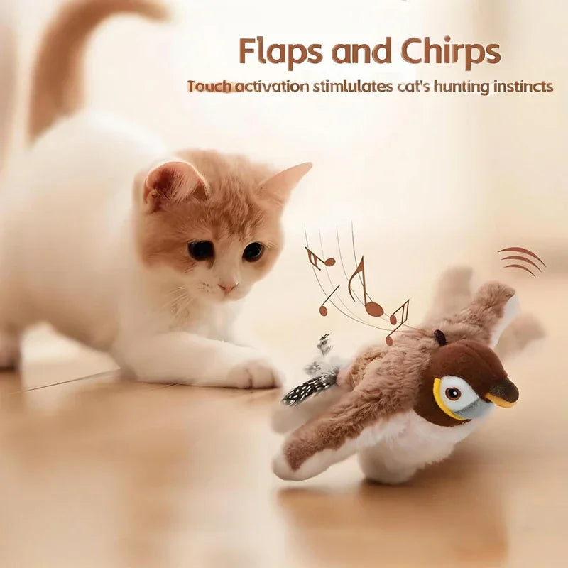 Interactive Cat Toy Flapping Bird with Catnip - Smarsty