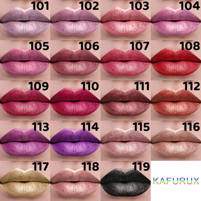 Bold Metallic Lipstick Set for Long Lasting Shine - Smarsty