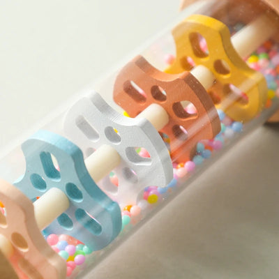 Montessori Baby Rain Stick Rainbow Hourglass Rain Music Rattle Baby Educational Toy Colorful Montessori Sensory Toys for Kids - Smarsty