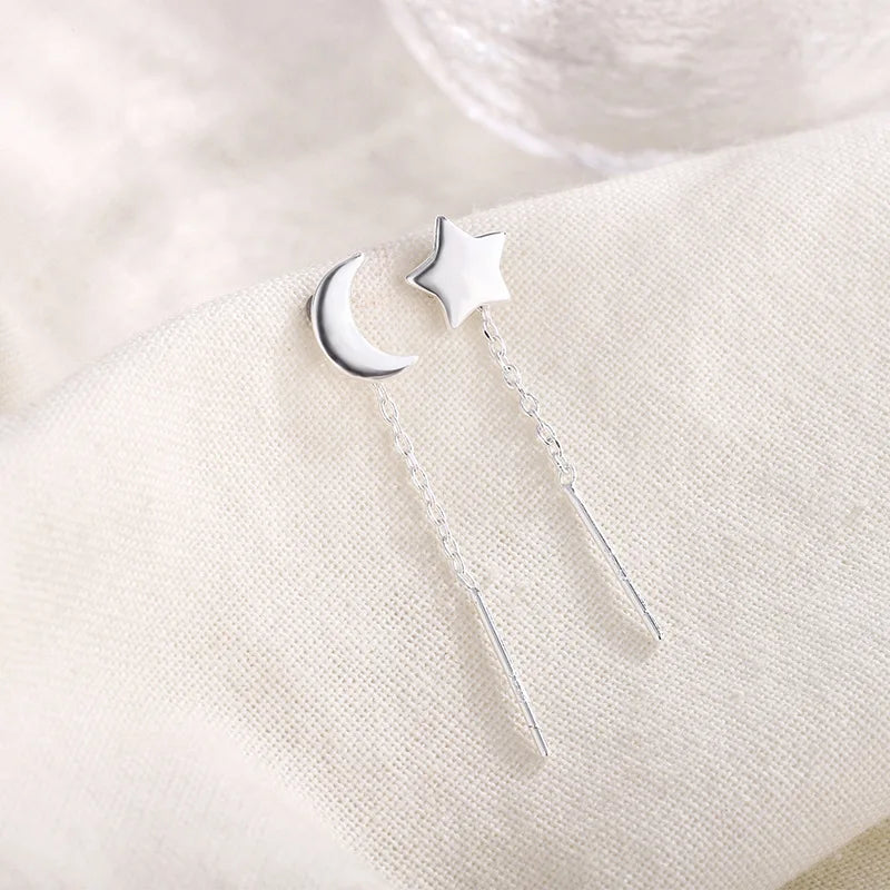 Rose Gold Drop Earrings with Zircon Crystals for Women - Smarsty
