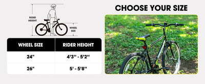 Hiland 24 26 inch Mountain Bike for Men Women, 21 Speeds High-Carbon Steel Frame, Sport Cycling MTB Bicycle for Adult - Smarsty