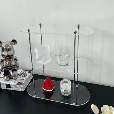Ins Style Acrylic Multi-layer Storage Rack Decorative Shelves Desk Organizer Makeup Jewelry Home Organization Garden by Smarsty