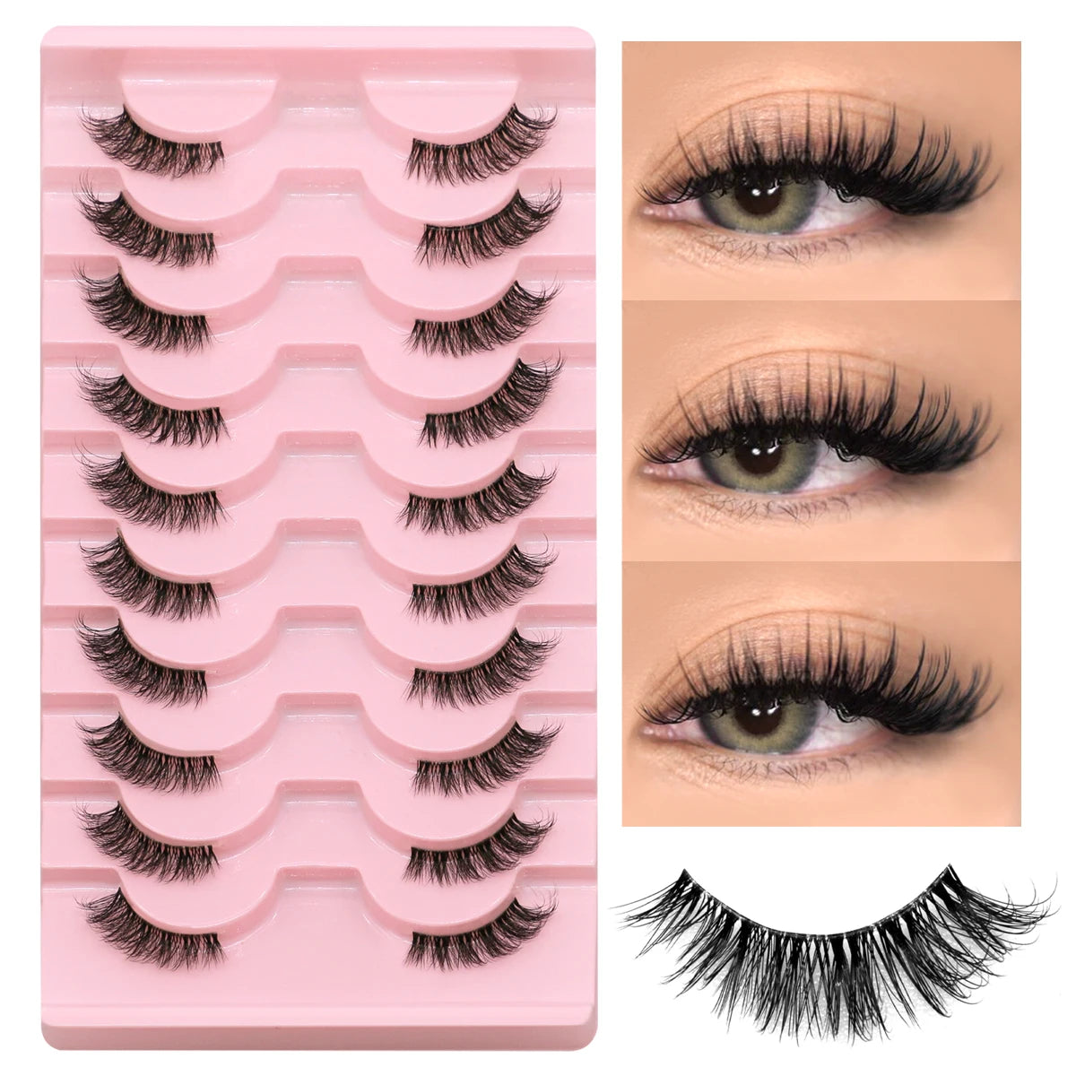 GROINNEYA Soft Natural Faux Mink Eyelashes for Everyday Wear - Smarsty