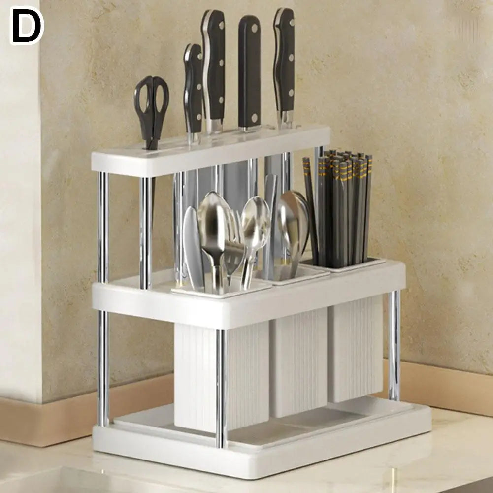 High-End Brand New Kitchen Cutlery Holder Spoon Fork Chopstick Storage Rack Utensils Organizer Kitchen Counter Top Box Rack
