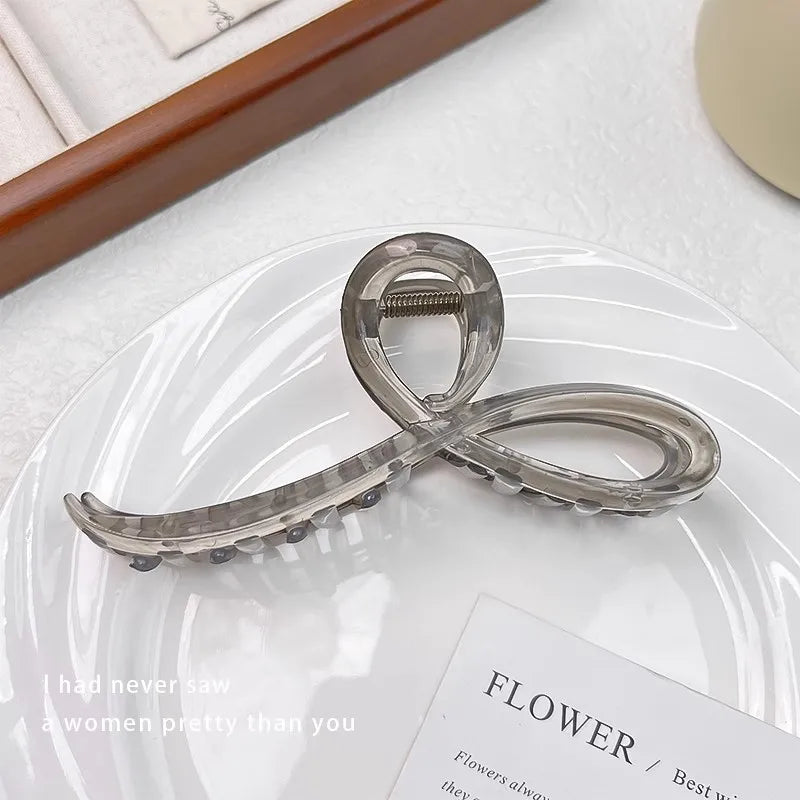 Jelly Color Bow Hair Claw Clip For Women Nonslip Hold - Smarsty