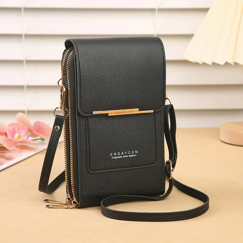 Crossbody Phone Bag With Touch Screen Lock Card Holder - Smarsty