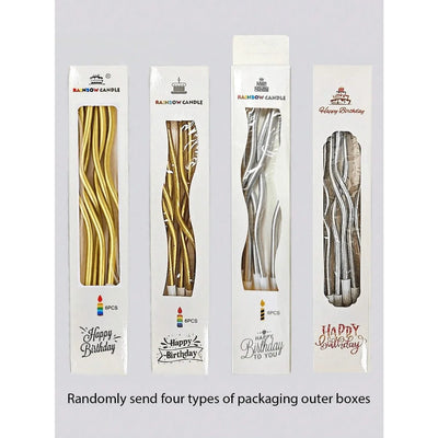 6/12/48pcs/1case Birthday Candles Spiral Cake Candles  Long Thin Cake Candles For Wedding Party And Cake Decoration - Smarsty