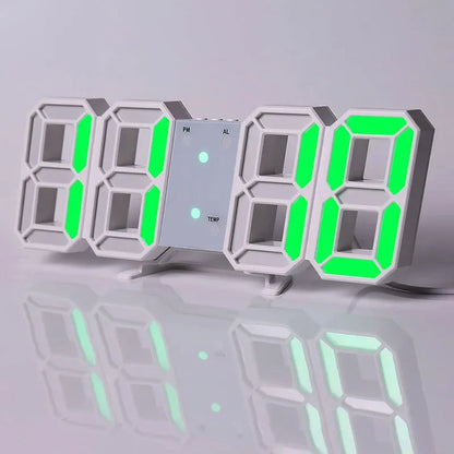 3D LED Digital Alarm Clock with Date and Temperature - Smarsty