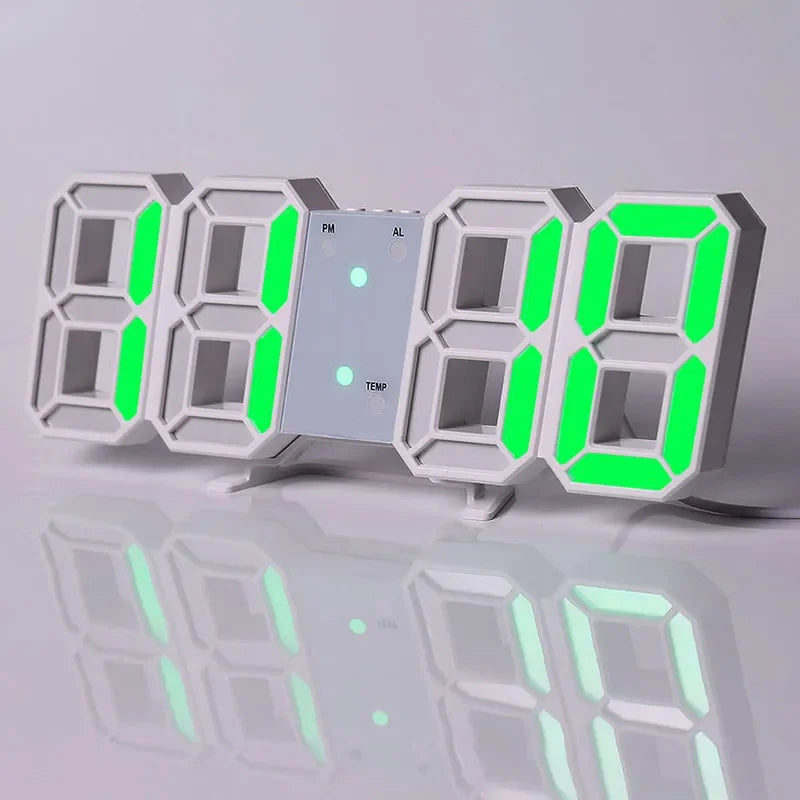 3D LED Digital Alarm Clock with Date and Temperature - Smarsty