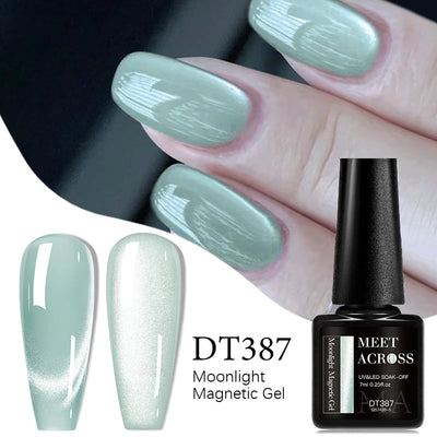 Magnetic Pink Silver Glitter Gel Nail Polish 7ml - Smarsty