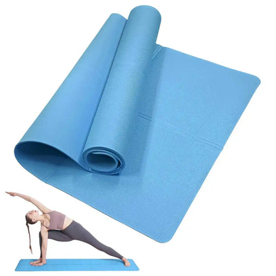 Yoga Mat Pilates Fitness Mat 3/4/6mm Thicknes Non Slip Yoga Cushion Travel Fitness Exercise Pad for Women Home Gym Floor Workout - Smarsty