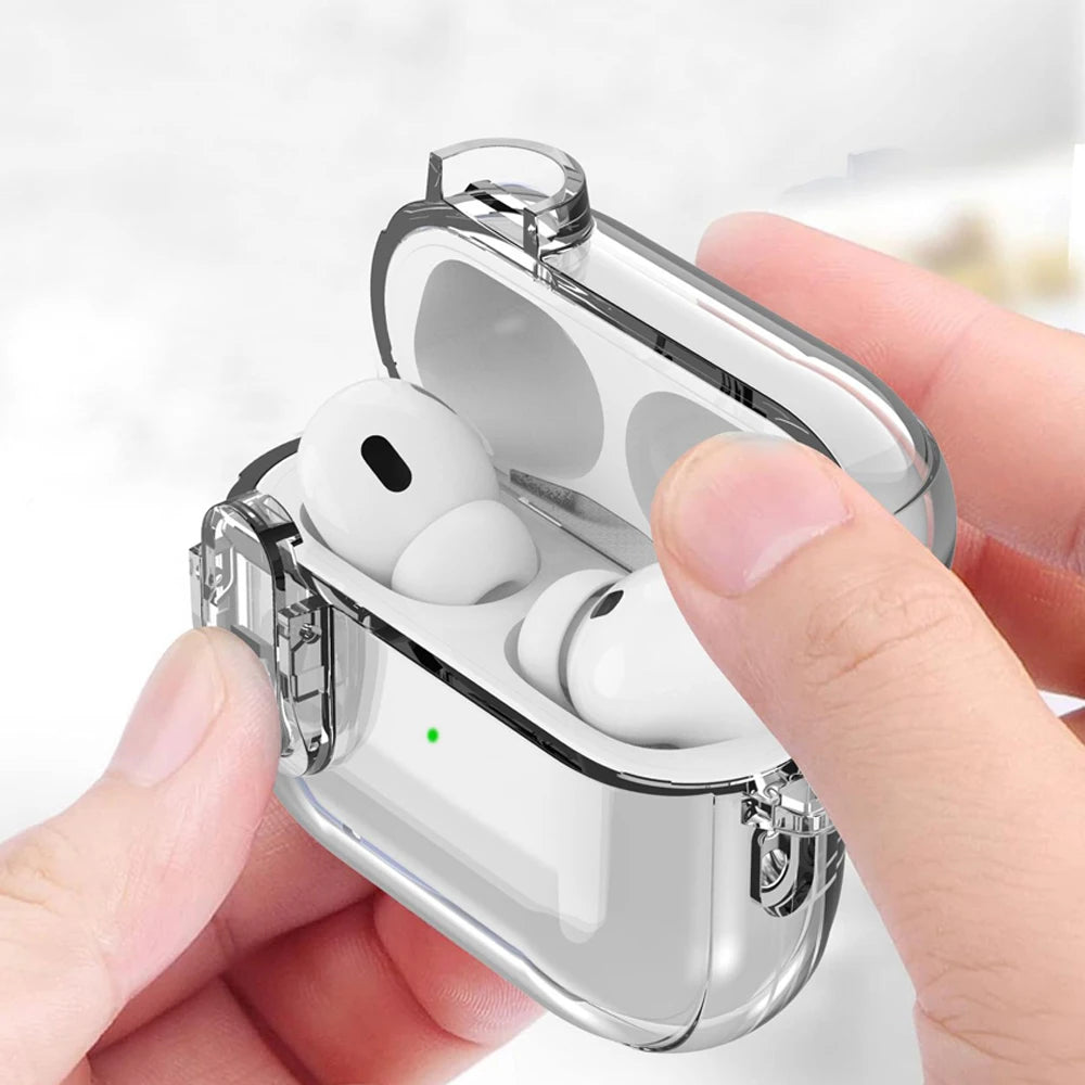 Transparent Bluetooth Earphone Case with Charging Port - Smarsty