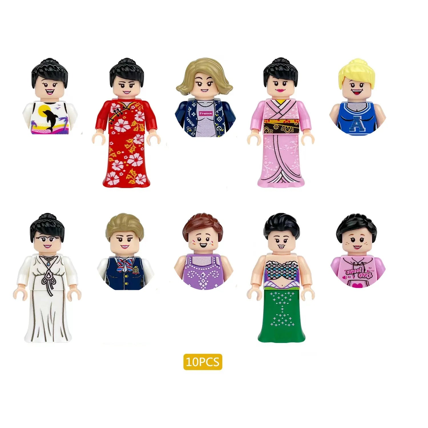building blocks action doll mini city figures toys girls soldiers policeman robot worker fireman farmer cook movie characters