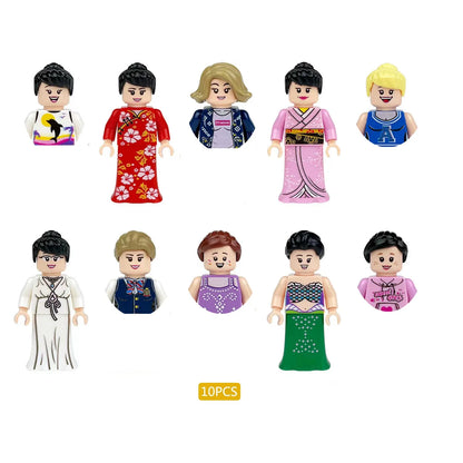 building blocks action doll mini city figures toys girls soldiers policeman robot worker fireman farmer cook movie characters