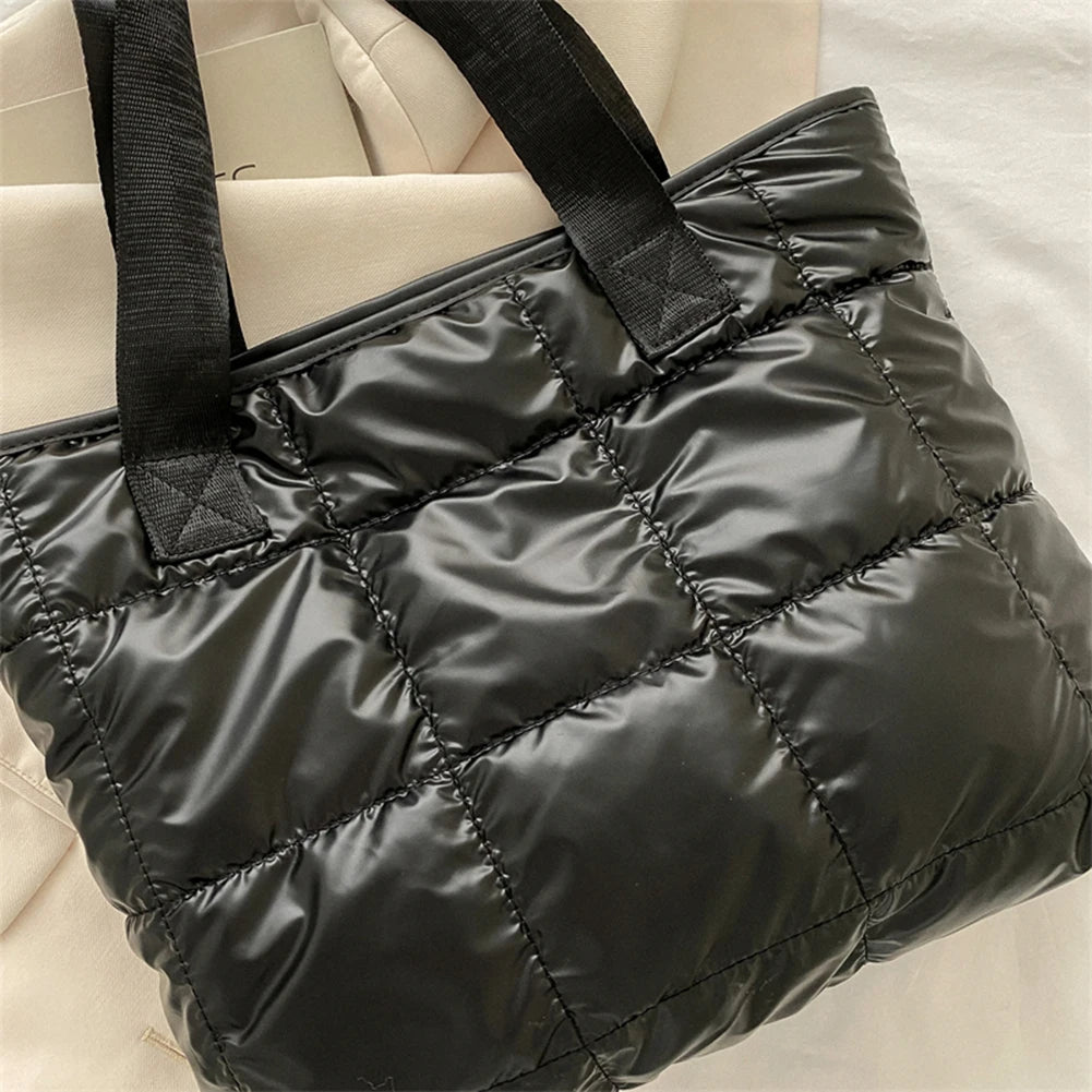 Women Tote Bag Large Capacity Cotton Padded Quilted Travel - Smarsty
