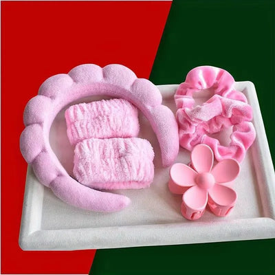 Coral Fleece Wash Face Headband Absorbent Waterproof - Smarsty