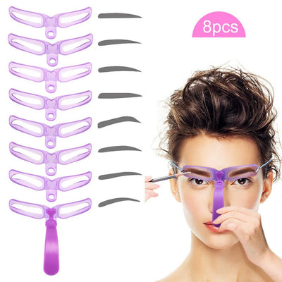 Reusable 8 In 1 Eyebrow Stencil Set for Perfect Brows - Smarsty