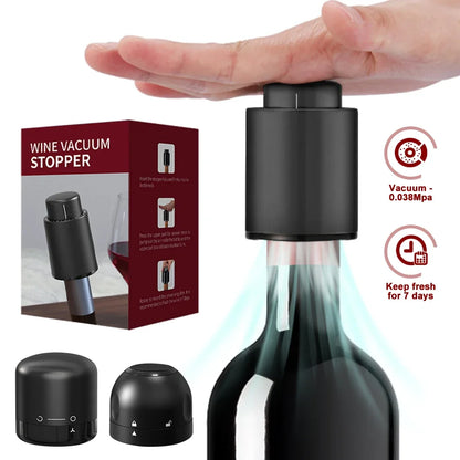 Vacuum Wine Bottle Stopper With Sealed Storage - Smarsty