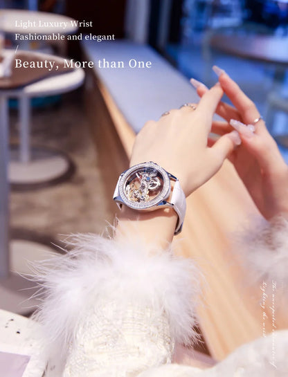 OLEVS Luxury Women's Automatic Mechanical Watch with Diamonds - Smarsty