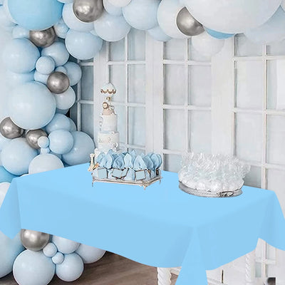 Multi Solid Color Disposable Plastic Tablecloth for Events - Smarsty