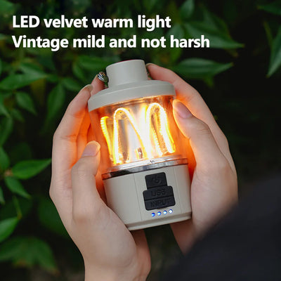 LED Camping Lantern Rechargeable Portable Flashlight Work Light 5 Modes Hanging Tent Lamp 8 Light Filaments Outdoor by Smarsty