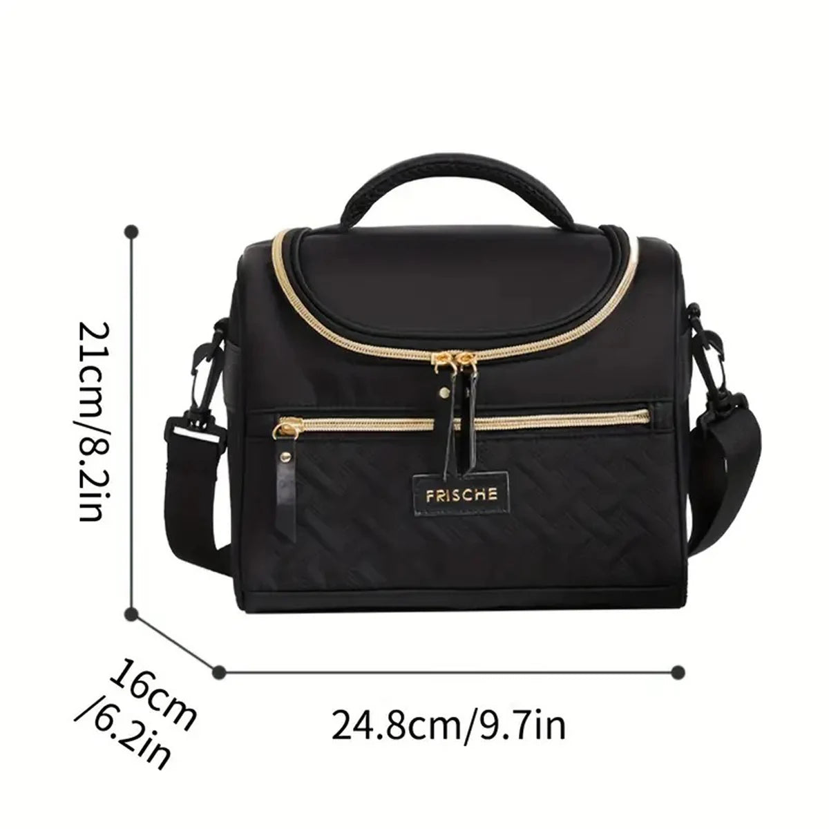 Insulated Lunch Bag With Padded Shoulder Strap For Work - Smarsty