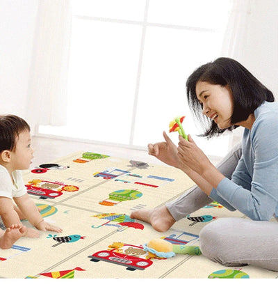 Foldable Baby Play Mat Children's Double-sided Pattern Protection Non-slip Activity Carpet Children's Educational Activity Mat by Smarsty