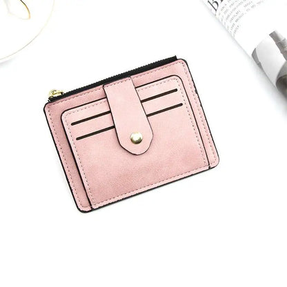 Luxury Small Men's Credit ID Card Holder Wallet Male Slim Leather Wallet with Coin Pocket Brand Designer Purse for Men Women - Smarsty