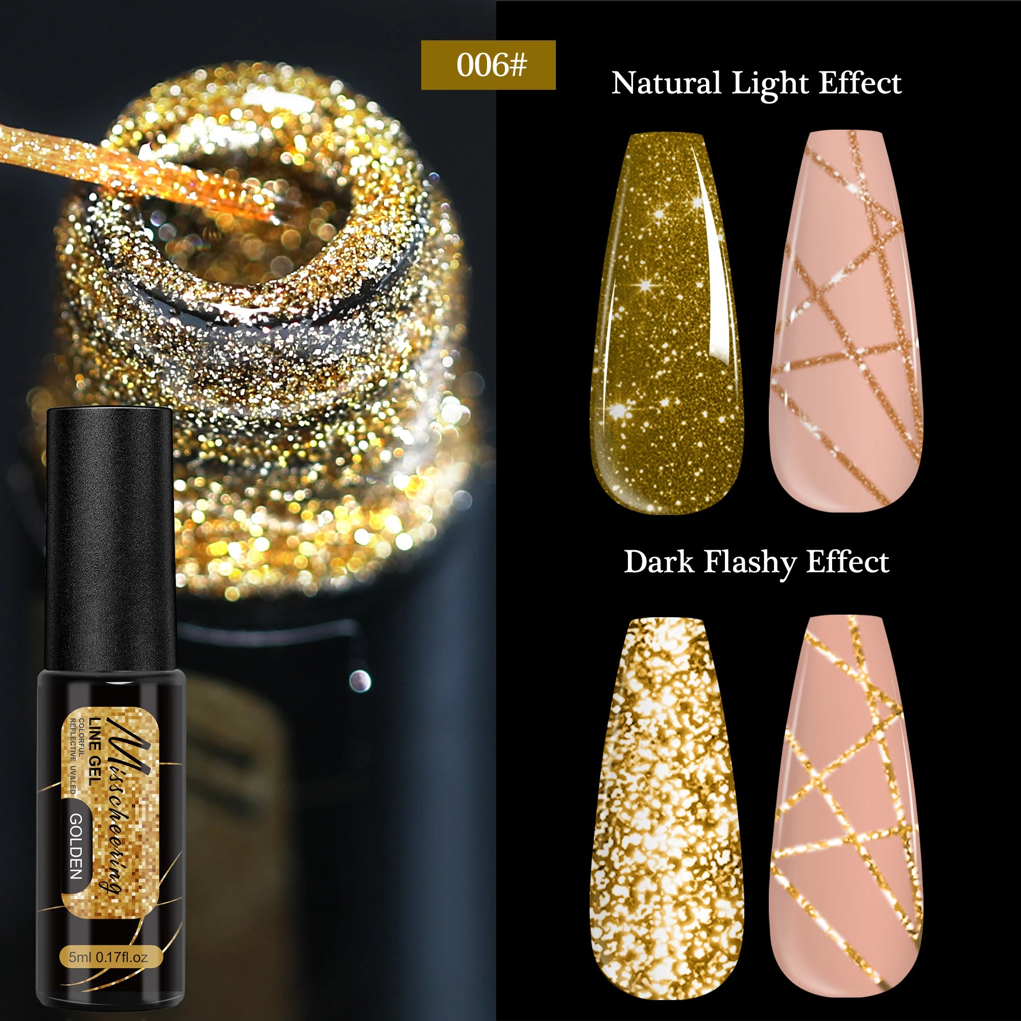 Gold Silver Metallic Nail Gel Polish for Stunning Mirror Finish - Smarsty