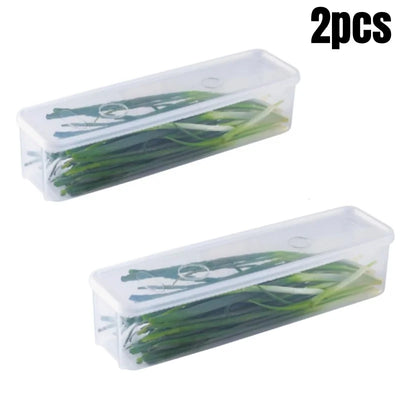 1/2/4Pcs Refrigerator Storage Boxes With Lid Plastic Fresh Keeping Box Kitchen Scallions Cilantro Eggs Noodles Sealed Container by Smarsty