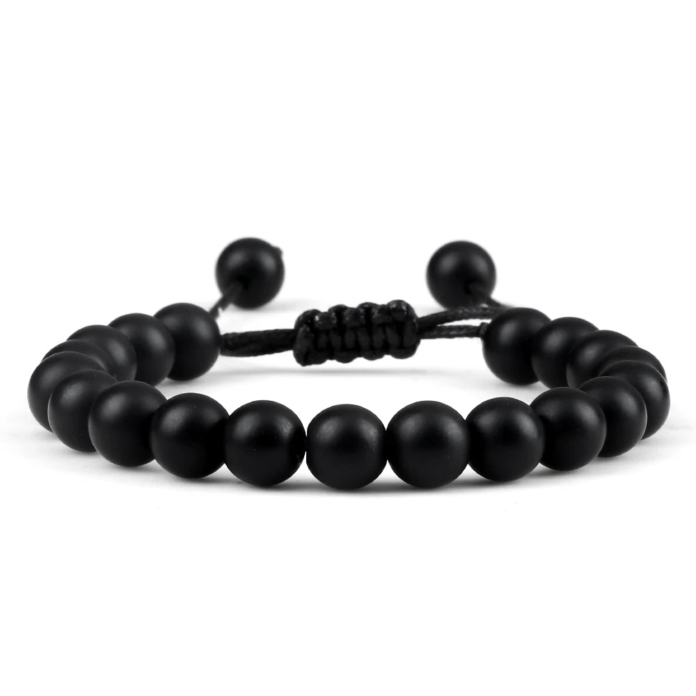 Adjustable 8mm Tiger Eye Beads Bracelet for Yoga Healing - Smarsty