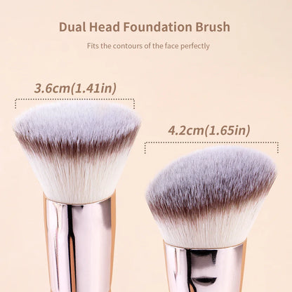 Double-Ended Foundation Makeup Brush Set for Flawless Blending - Smarsty