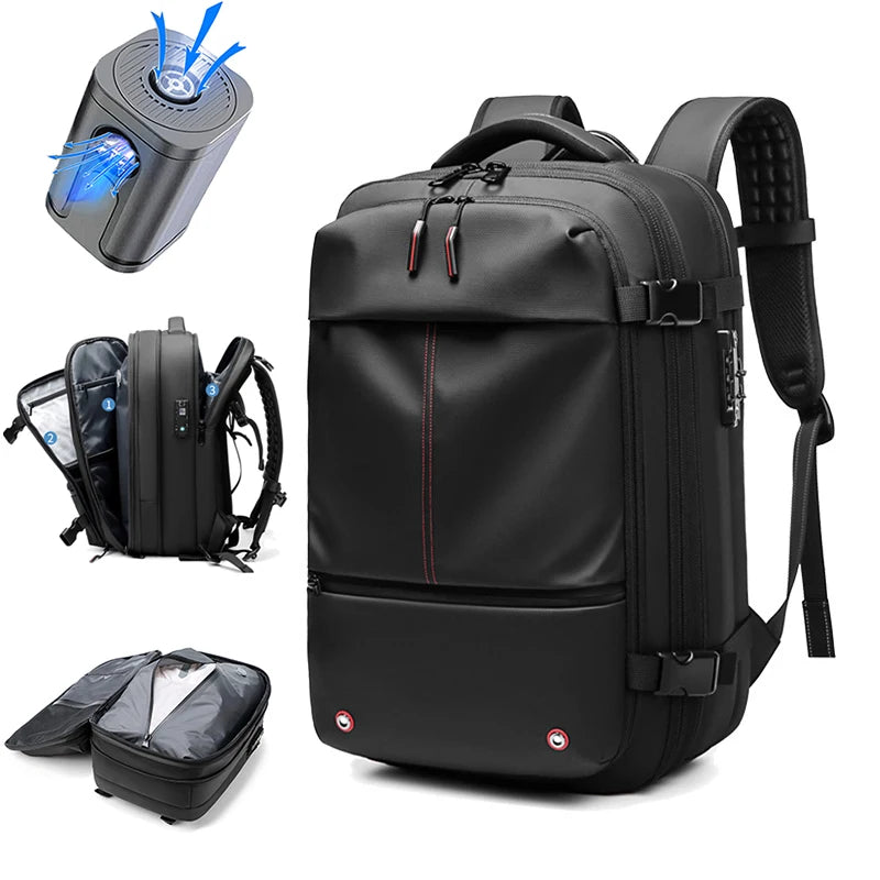 Travel Men 17 inch Laptop Backpack vacuum compression Backpack Business Large Capacity school Backpack expand outdoor backpack - Smarsty