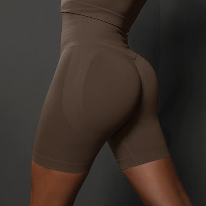 Yoga Shorts Women Sports Shorts Seamless Gym Workout Shorts High Waist Push Up Fitness Sports Shorts Cycling Shorts - Smarsty