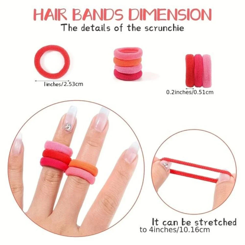 Girls Colorful Elastic Hair Bands Non Slip Soft Ties - Smarsty
