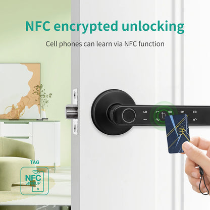 Tuya 5-in-1 Smart Door Lock with Fingerprint Access - Smarsty