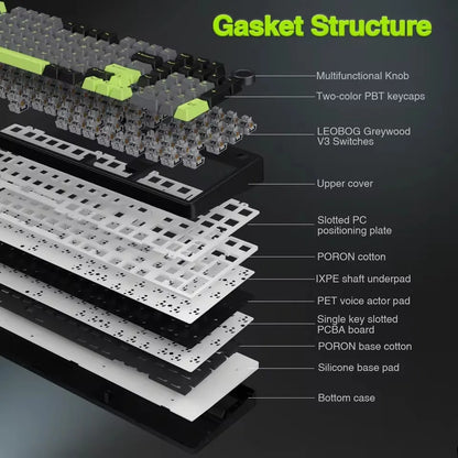 Gaming Mechanical Keyboard With Wireless Three Mode