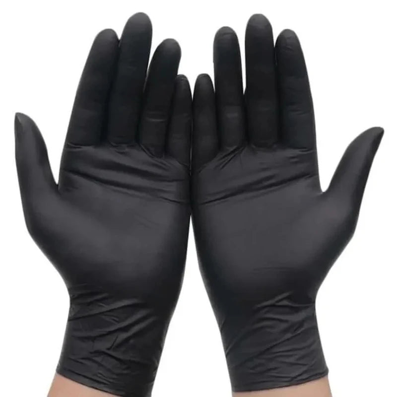 20/50/100PCS Disposable Black Nitrile Gloves for Household Use Latex Free Powder Free Cleaning Gloves Tattoo  Hairdressing Tools - Smarsty