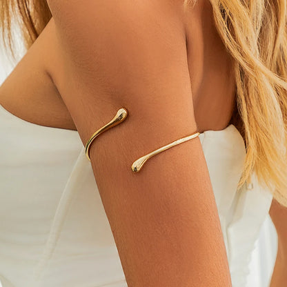 Vintage Water Drop Open Cuff Bracelet for Women - Smarsty
