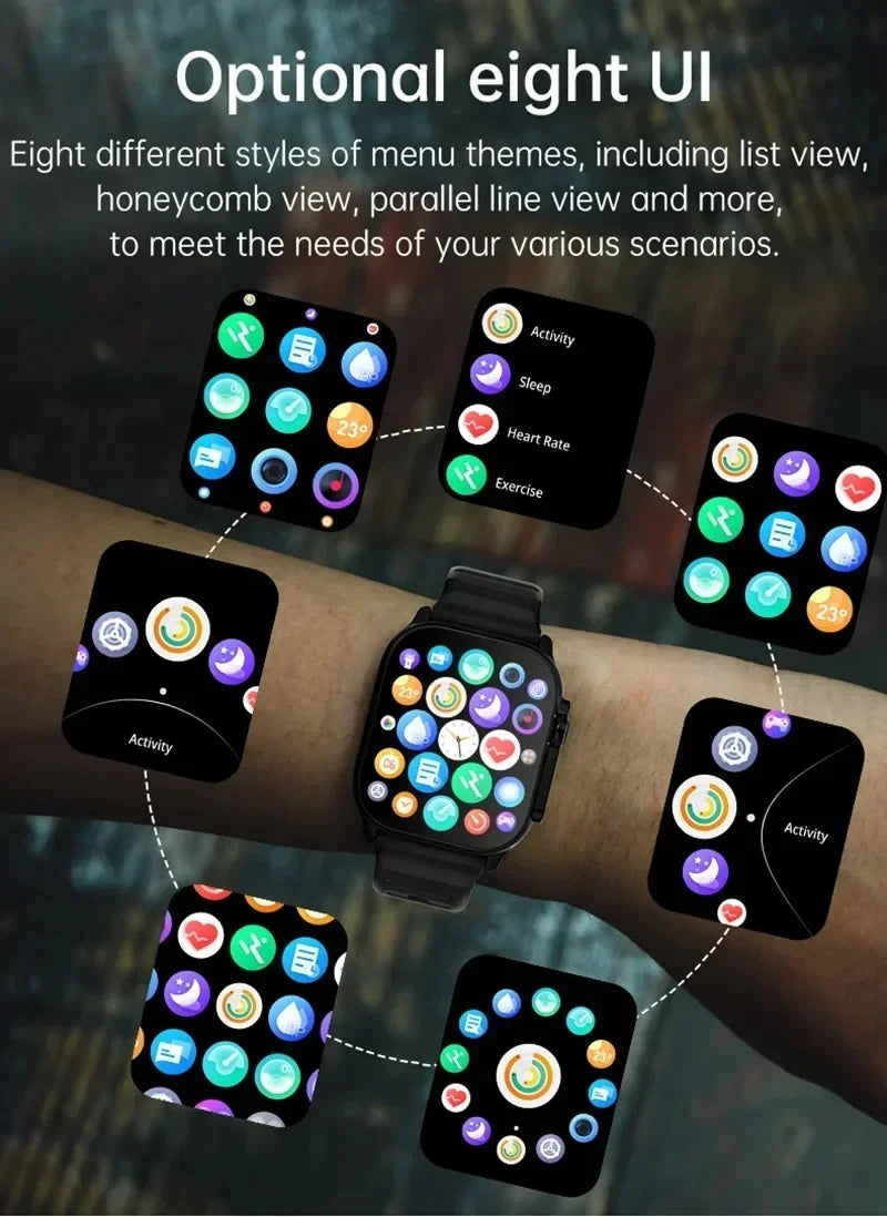 LAXASFIT T900 Ultra Smartwatch with Heart Rate Monitor - Smarsty