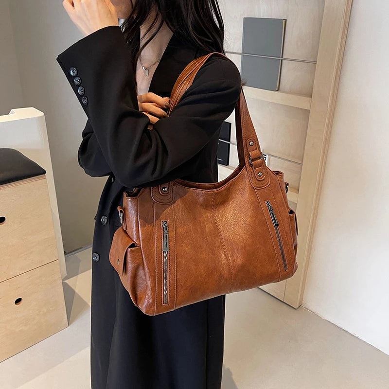 PU Leather Shoulder Bag With Soft Interior For Women - Smarsty