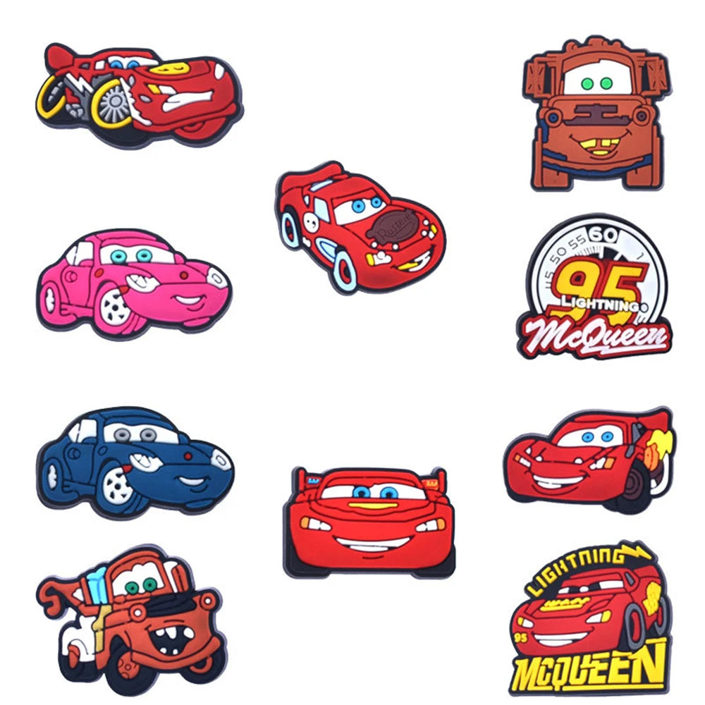 9-20pcs/set Disney Cars Truck Series for Park Shoe Charms Accessories for Classic Clog Shoe Decoration Kids Gifts