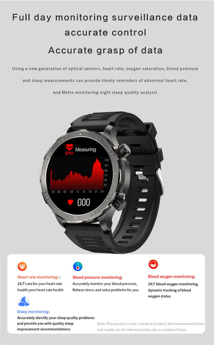 Bluetooth Call Smart Watch For Men With GPS Waterproof - Smarsty