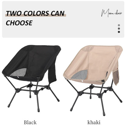 Square Structure Beach Fishing Stool, Convenient Four-Corner Camping Folding Chair, Lightweight Iron Tube Moon Chair by Smarsty