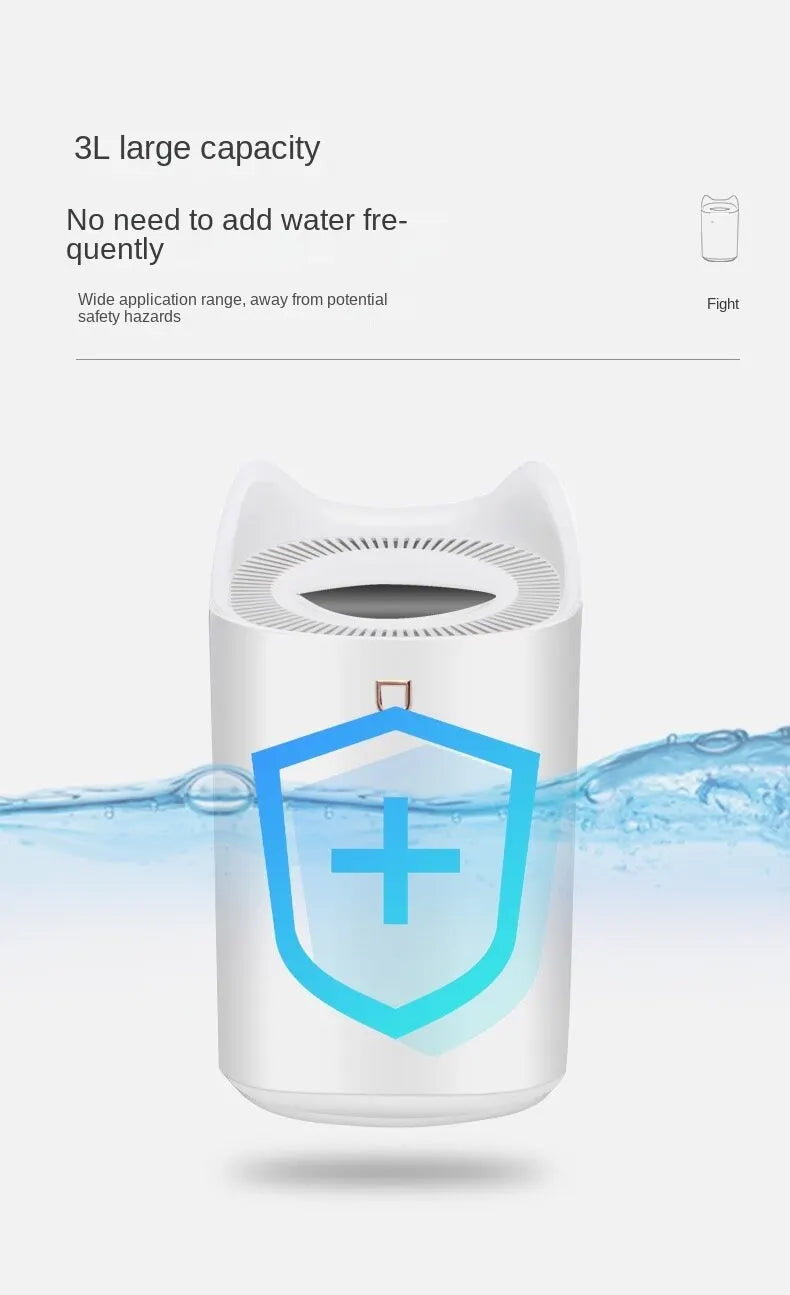 Large Capacity Dual Jet Air Humidifier with Aroma Diffuser - Smarsty