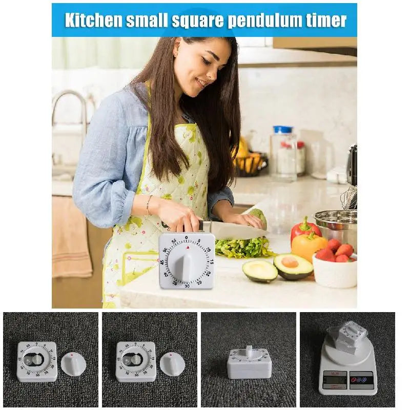 Kitchen Square Timer 60 Minutes Analog Timer Reminder For Kitchen crisp Square Timer Kitchen 60 Minutes Analog Timer