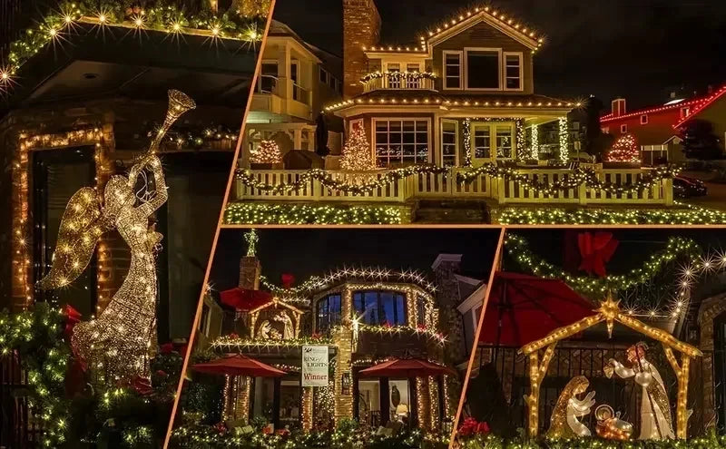 Fairy Lights Solar Garden Lights String Lights with 8 Modes Waterproof Wire Lights for Patio Yard Trees Christmas Party - Smarsty