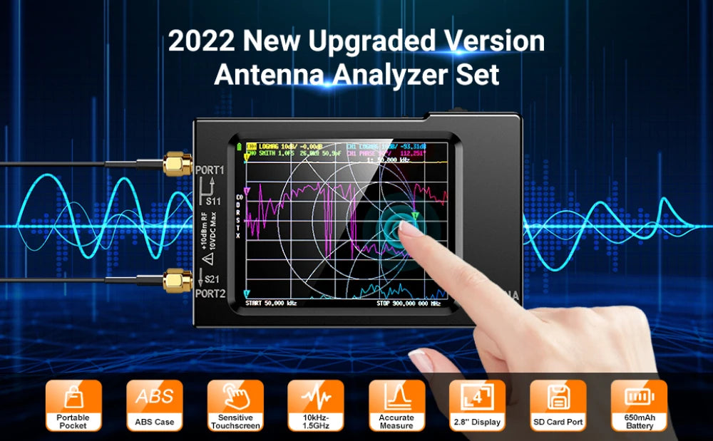 NanoVNA-H Vector Network Analyzer with SD Card Support - Smarsty