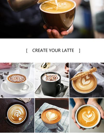 Milk Frother Jug Stainless Steel Container 100ML 350ML 600ML Frothing Pitcher Coffee Cups Latte Barista Espresso Maker Accessory - Smarsty