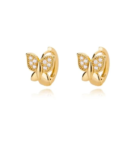 Stainless Steel Star Hoop Earrings Gold Tone Hypoallergenic - Smarsty
